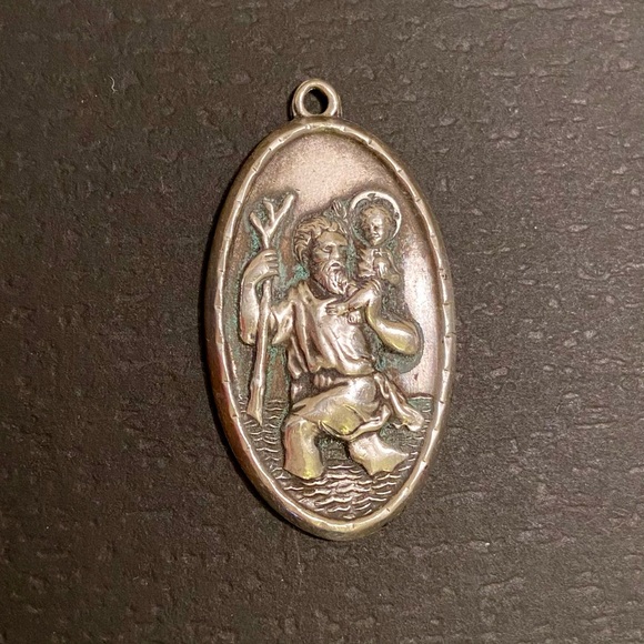 Vintage Jewelry - ✨Vintage Hayward Sterling St. Christopher Pendant